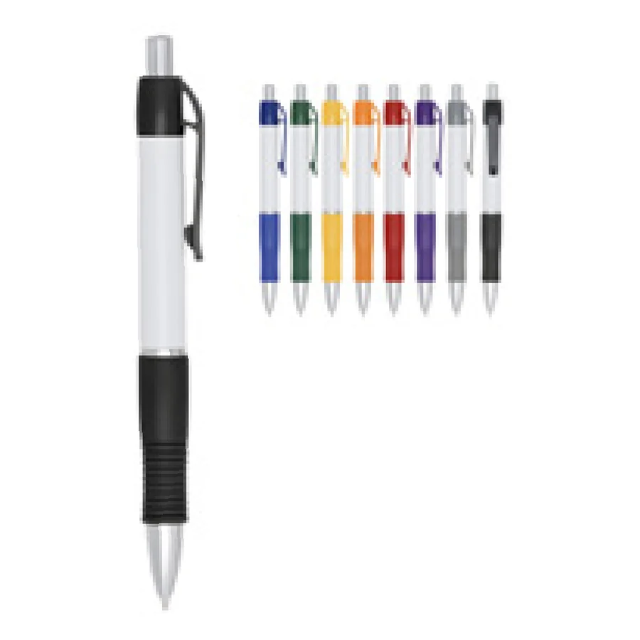 Caneta Plástica personalizado 03011C-IA em fundo branco