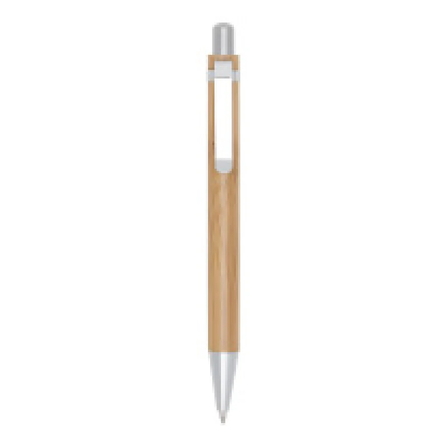 Caneta Ecológica de Bambu personalizado 01090-IA em fundo branco