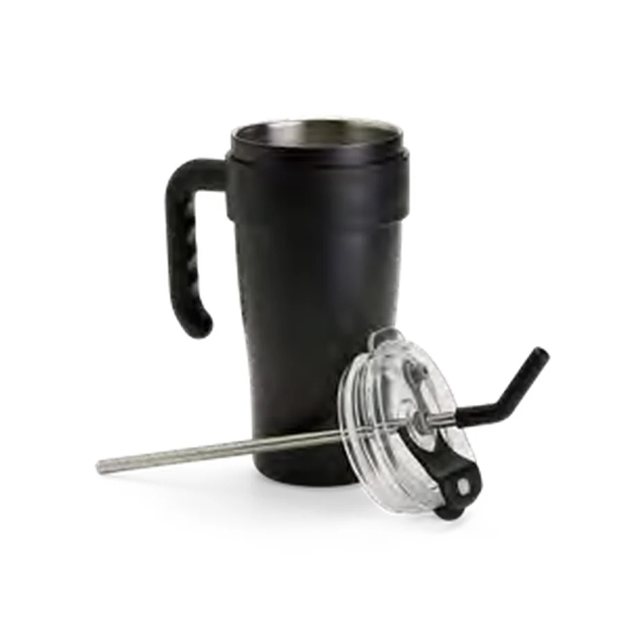Caneca térmica 800ml com alça e canudo, código 18970-IA