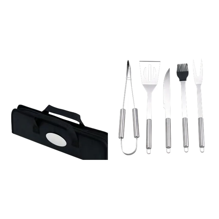 Kit Churrasco 5 Peças com Estojo 08217-IA em fundo branco