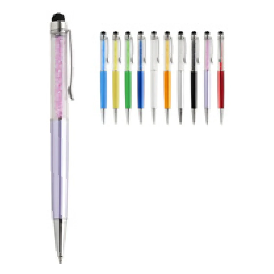 Caneta Plástica Touch personalizado 05073-IA em fundo branco