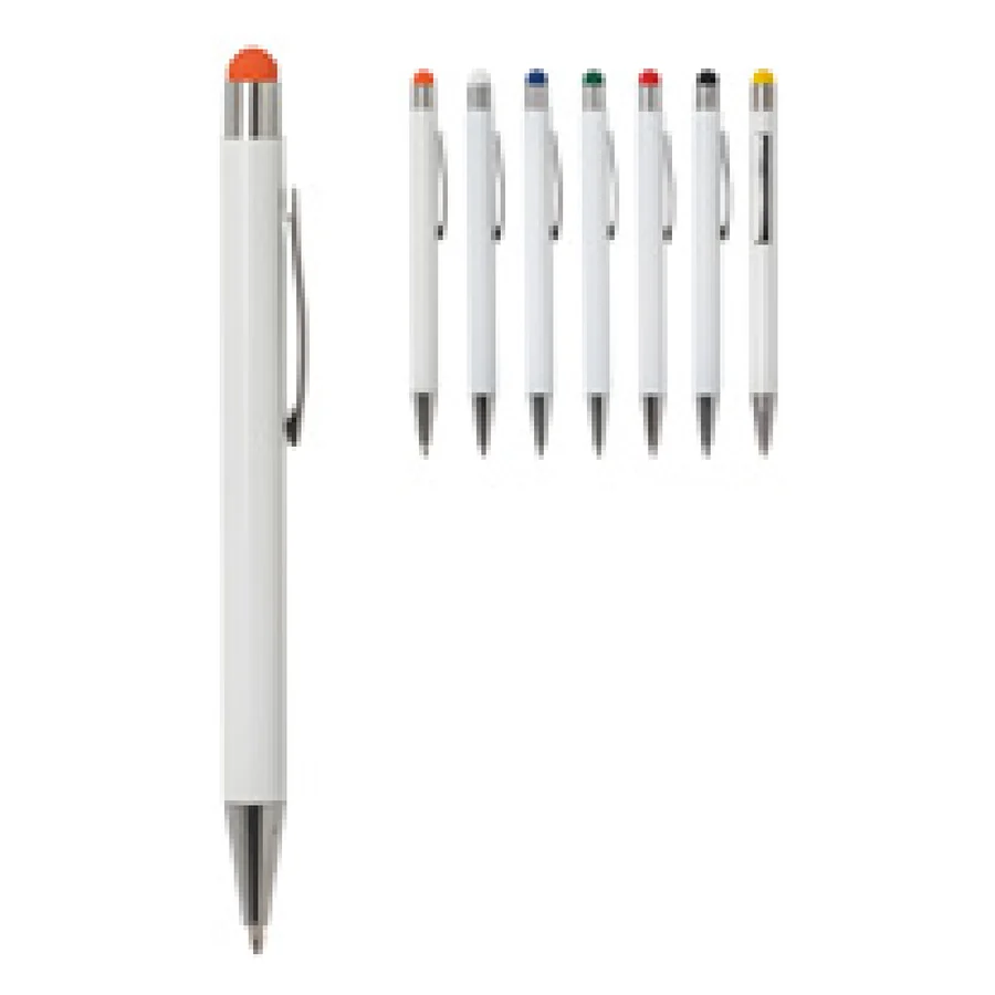 Caneta Metal Touch personalizado 08043-IA em fundo branco
