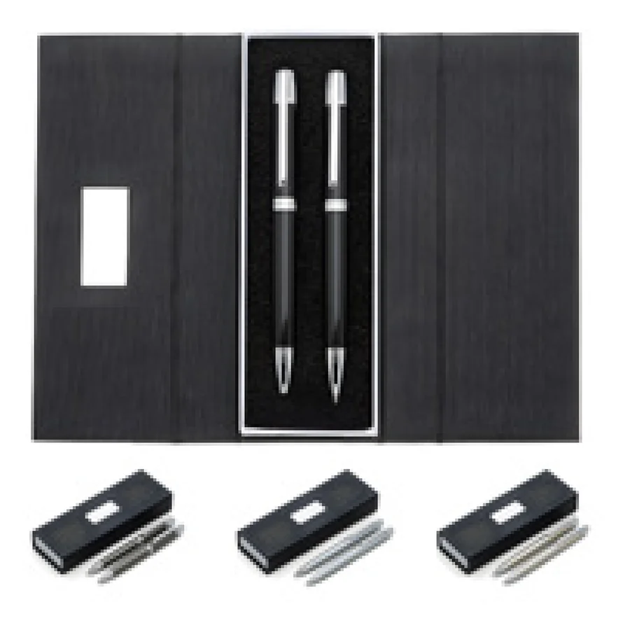 Conjunto Caneta e Lapiseira Metal personalizado 181PAR-IA em fundo branco