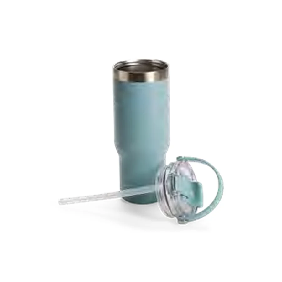 Copo térmico 900ml com tampa e canudo, código 18969-IA