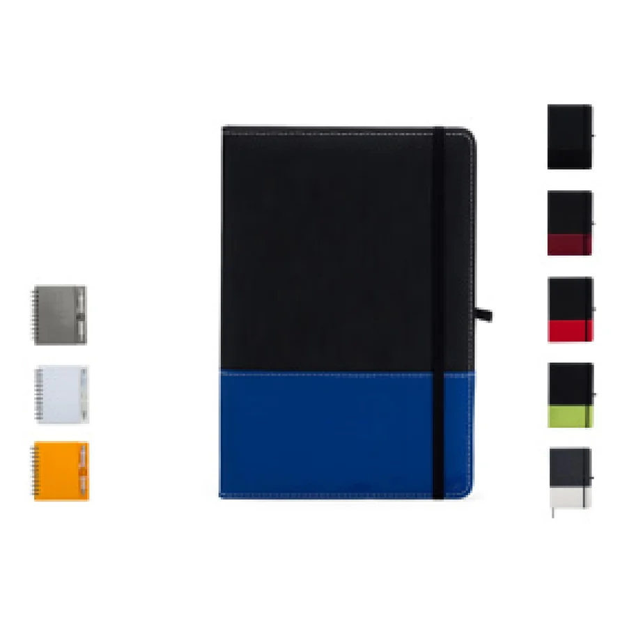 Caderneta A5 Poliéster personalizado 06100-IA em fundo branco