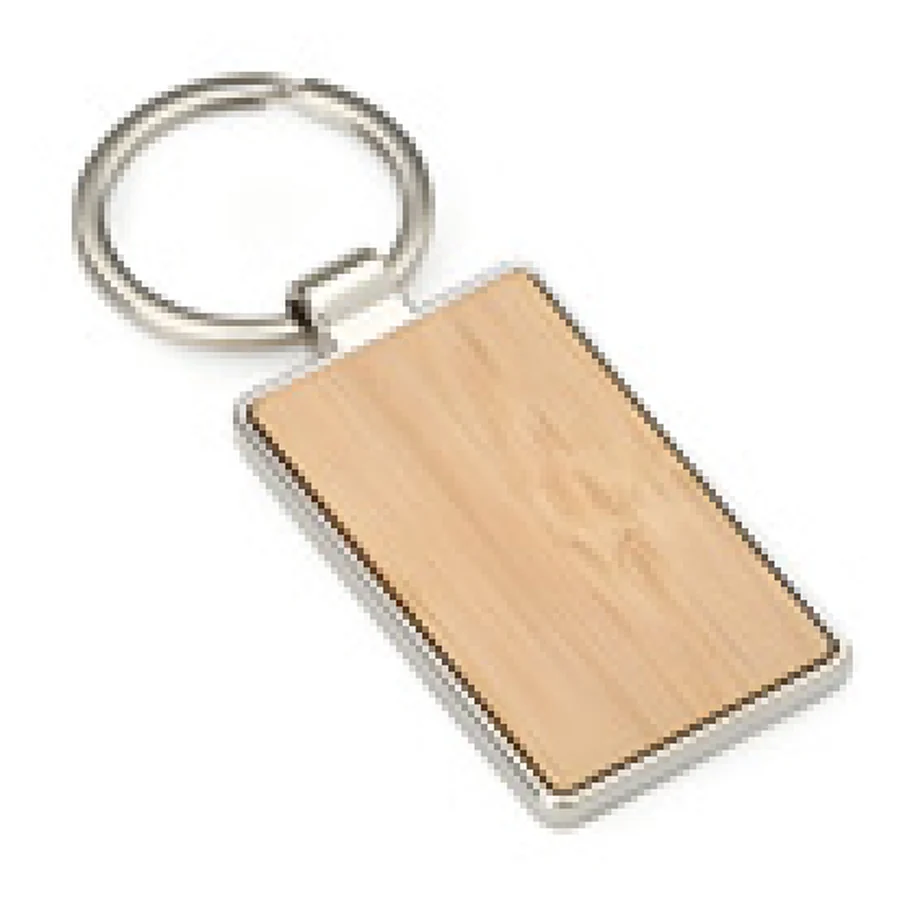 Chaveiro Metal Bambu personalizado 02481-IA em fundo branco