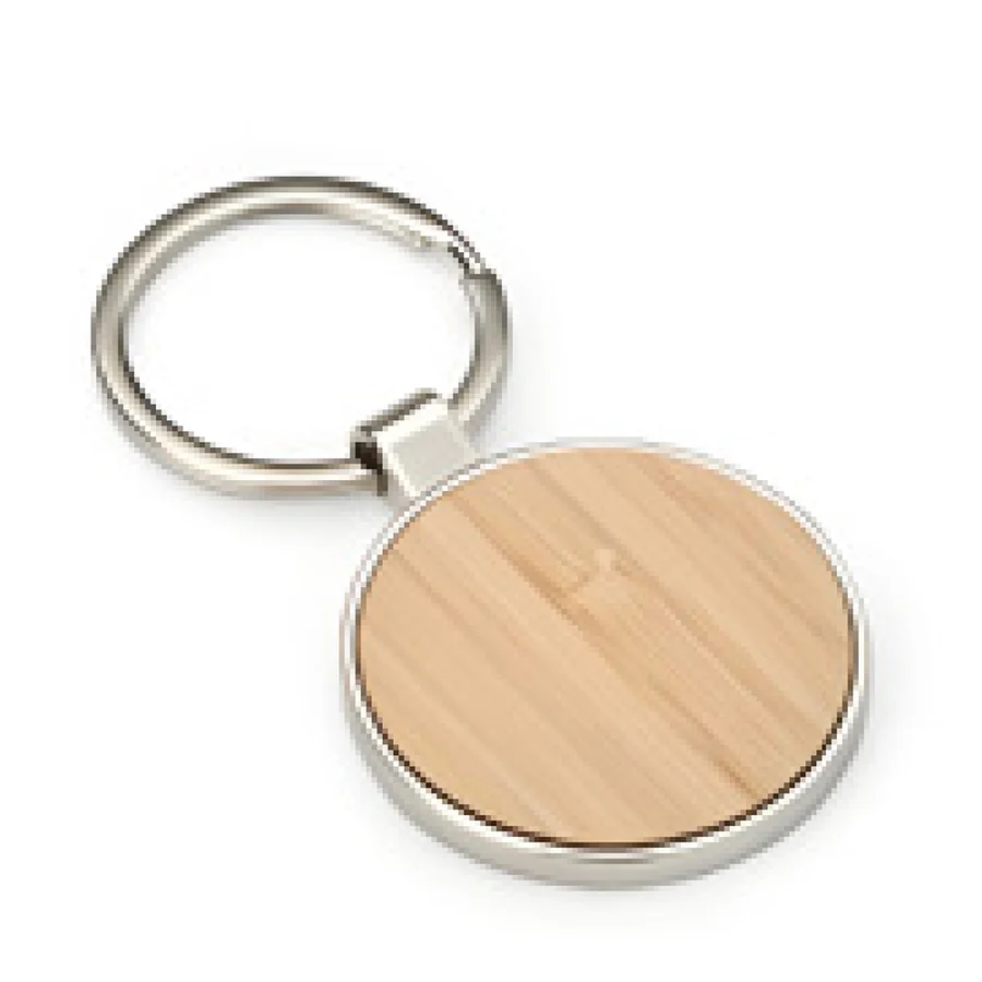 Chaveiro Metal Bambu personalizado 02480-IA em fundo branco