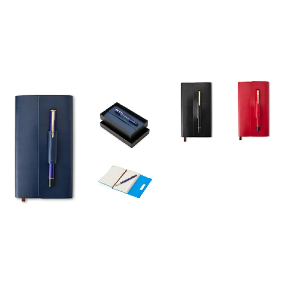 Kit para Anotações com Caneta personalizado 07050-IA em fundo branco