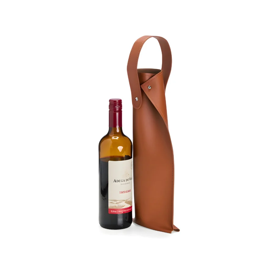 Porta Vinho PU - brinde corporativo personalizado