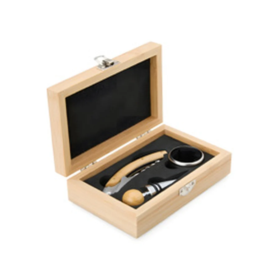 Kit Vinho Bambu 3 Peças - brinde corporativo personalizado