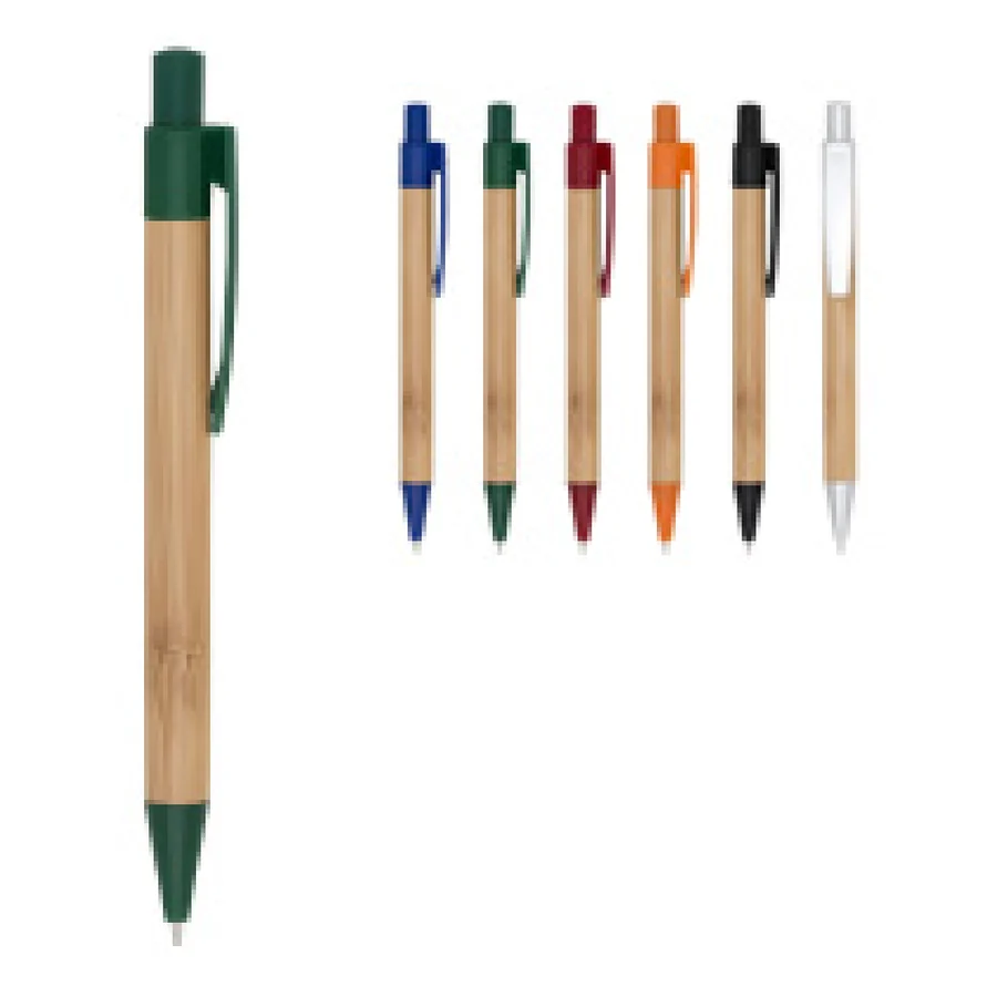 Caneta Ecológica de Bambu personalizado 12172-IA em fundo branco