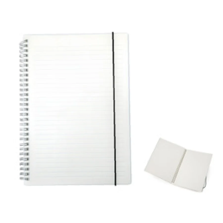 Caderno B5 Plástico personalizado 05059-IA em fundo branco