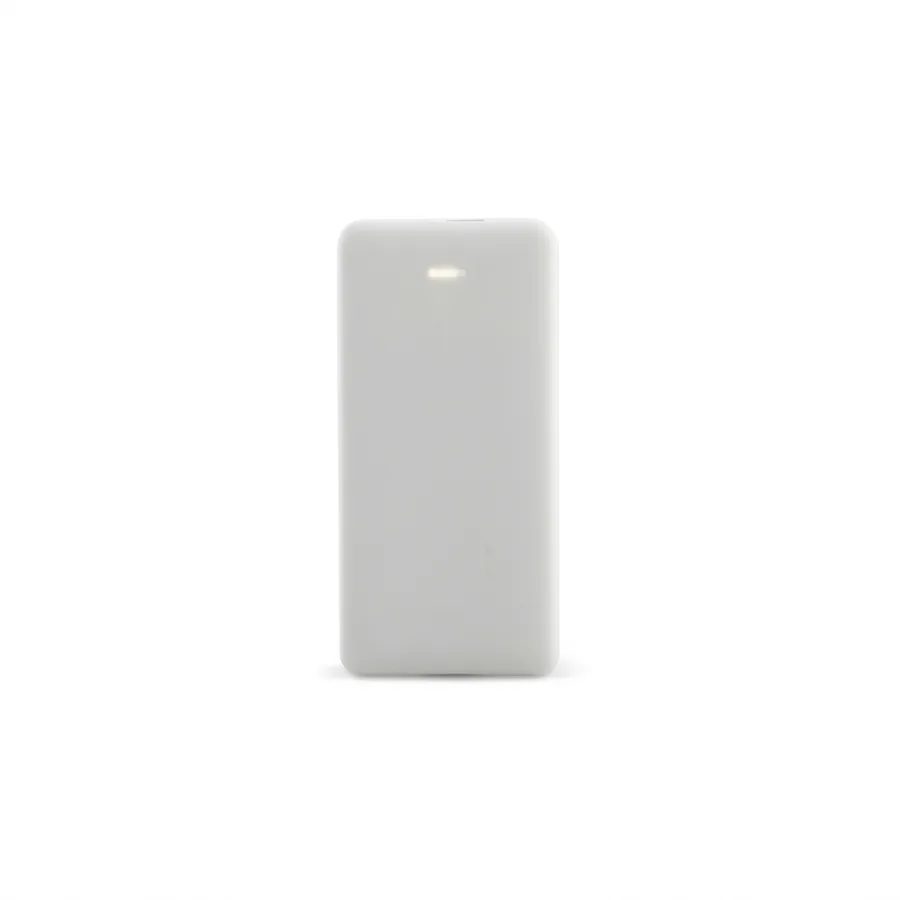 Power Bank 10.000mAh com Indicador LED em fundo branco