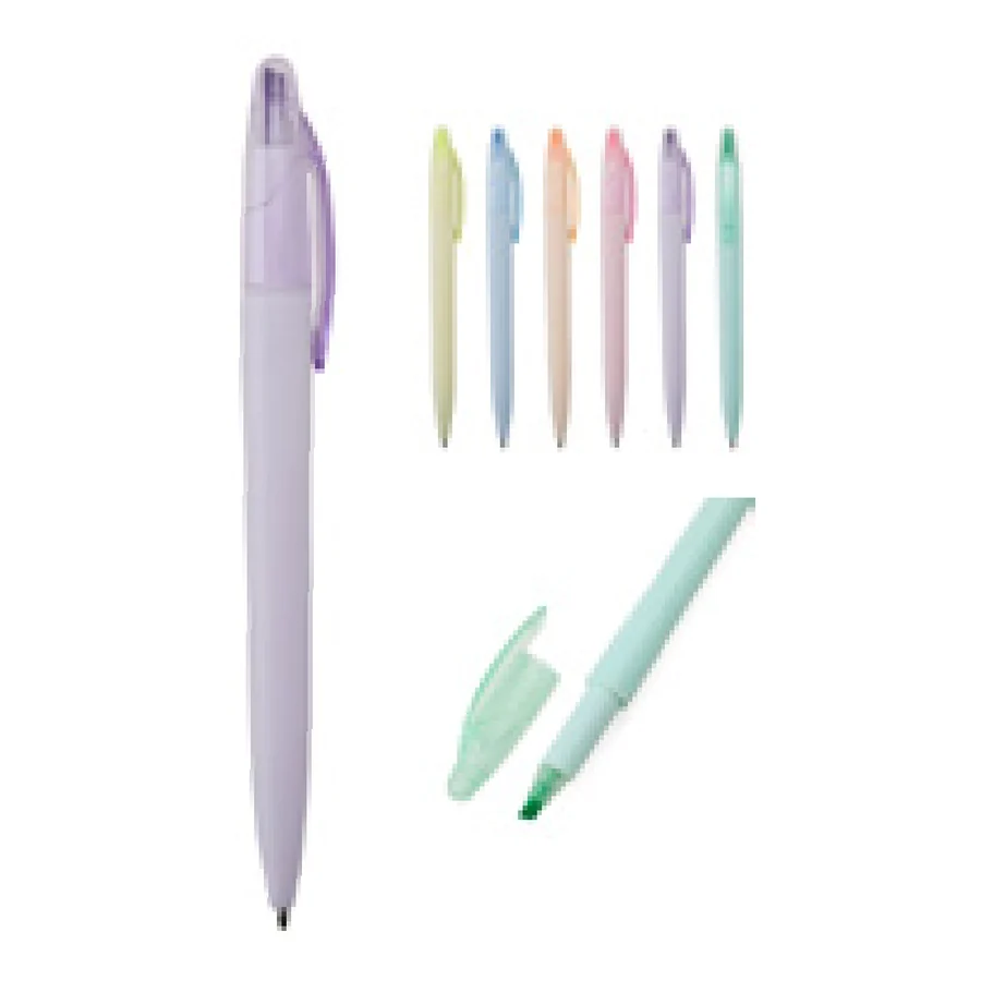 Caneta Plástica Marca Texto personalizado 06055-IA em fundo branco