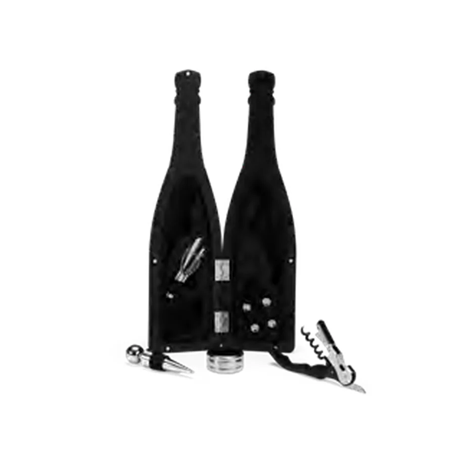 Kit Vinho 5 Peças (estojo garrafa) personalizável, código 09030-IA