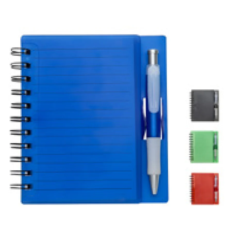 Caderno Plástico com Caneta personalizado 11193-IA em fundo branco