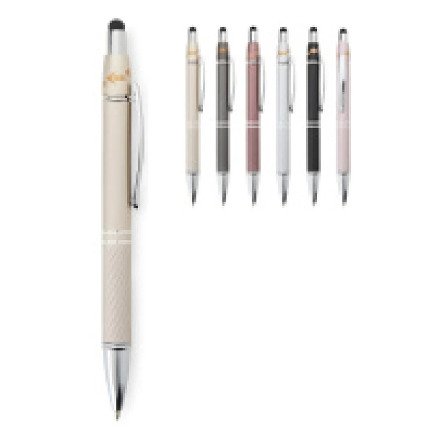 Caneta Metal Touch Antiestresse personalizado 08135-IA em fundo branco