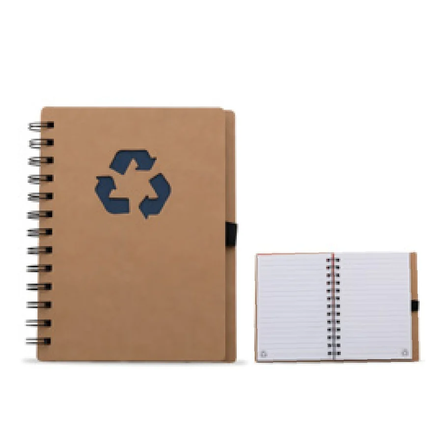 Caderno Ecológico personalizado 12000-IA em fundo branco