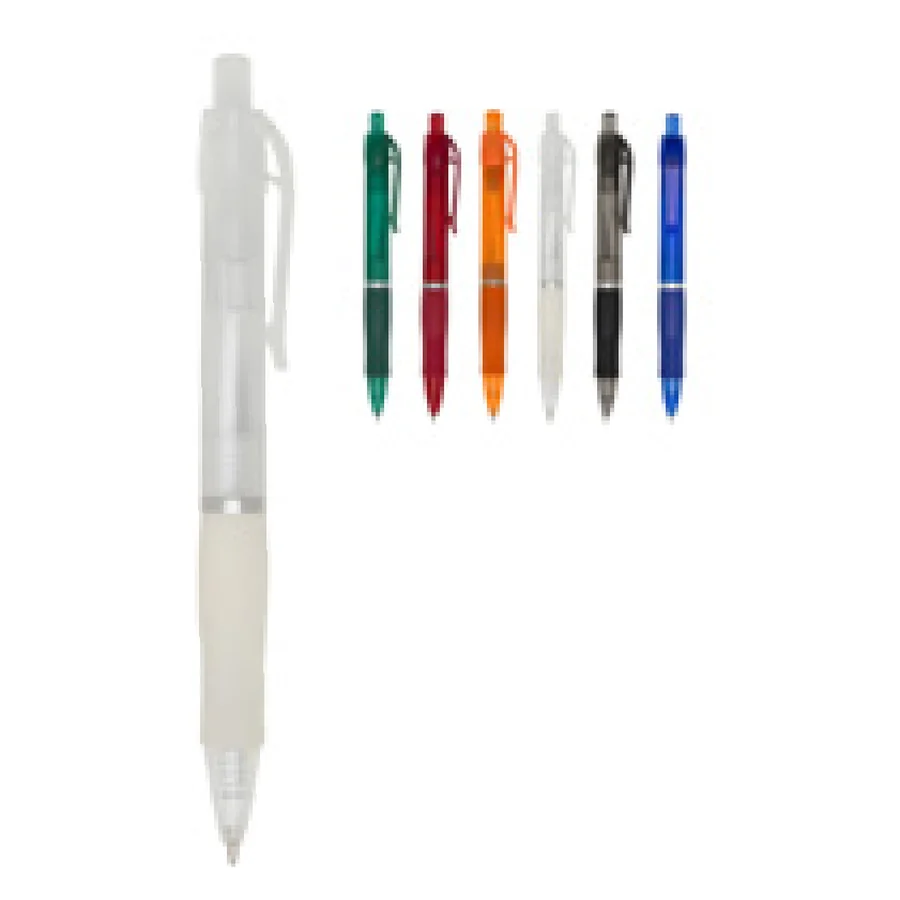 Caneta Plástica personalizado 03011B-IA em fundo branco