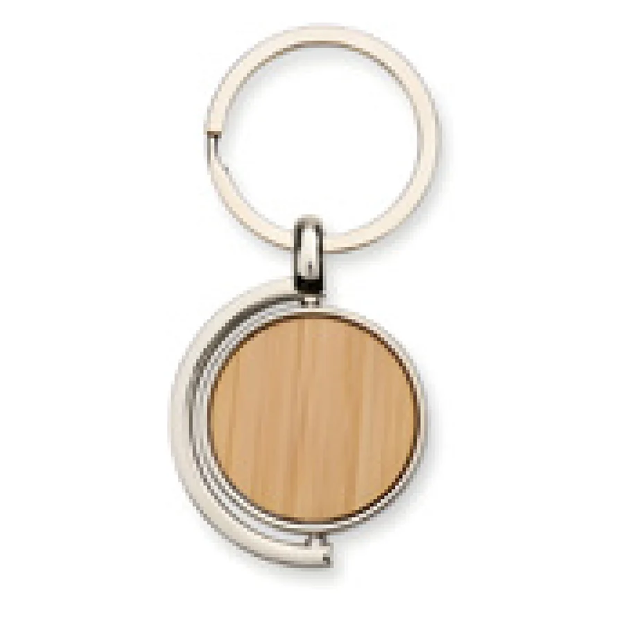 Chaveiro Metal Bambu personalizado 08237-IA em fundo branco