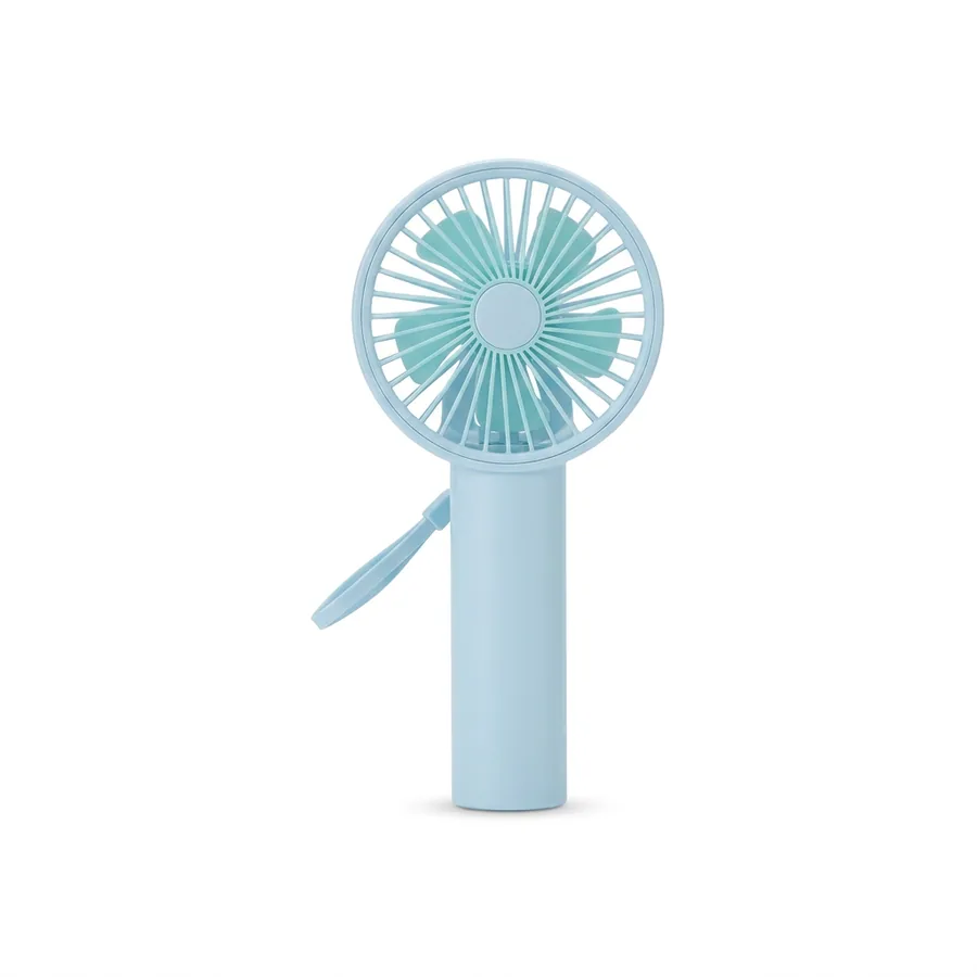 Mini ventilador Manual em fundo branco