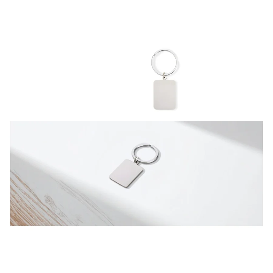 Chaveiro Metálico personalizado 18825-IA em fundo branco