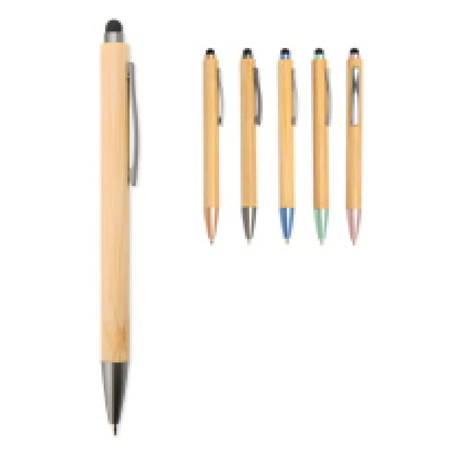 Caneta Ecológica Bambu Touch personalizado 08102-IA em fundo branco
